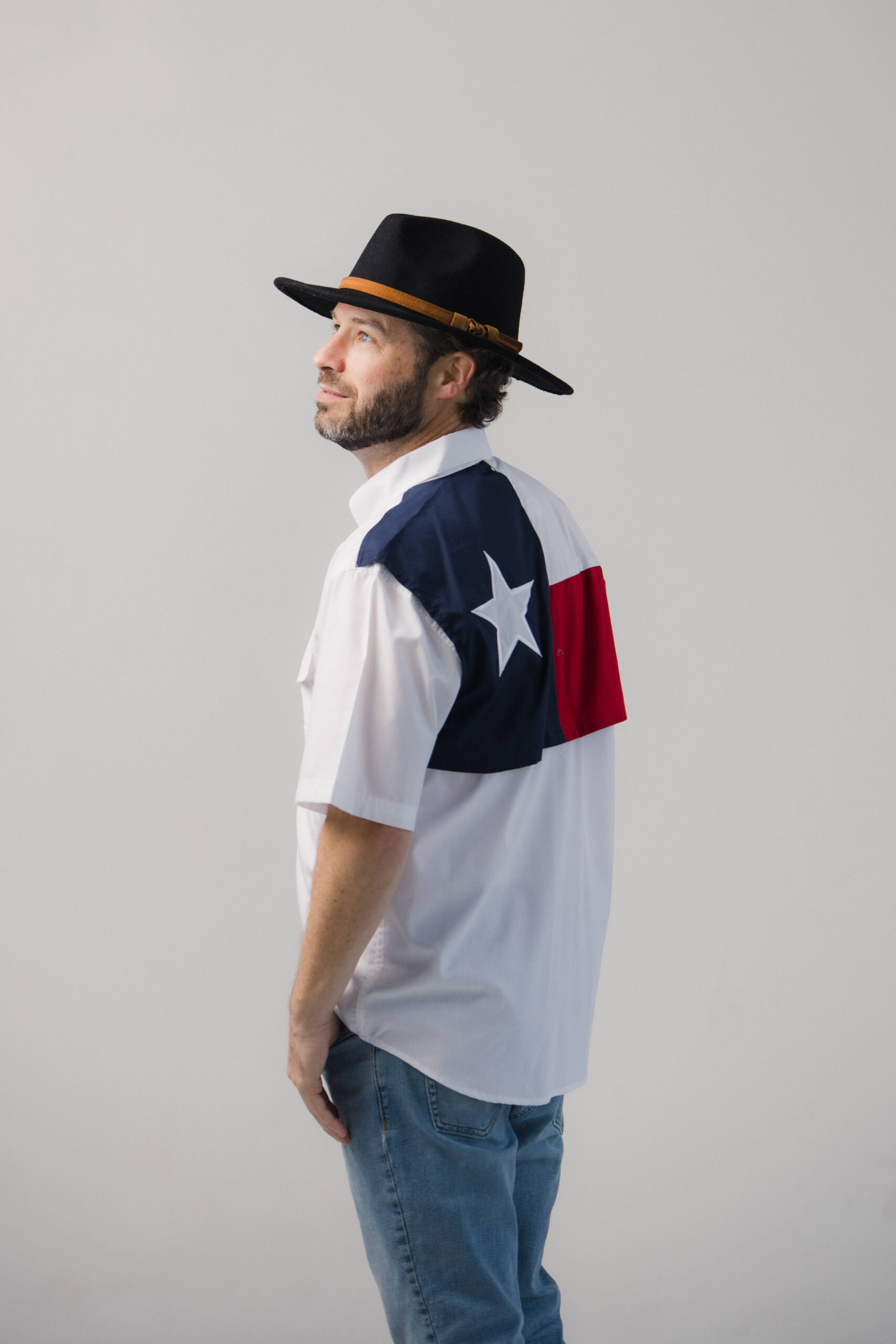 Men's Texas Flag Short Sleeve Fishing Shirt