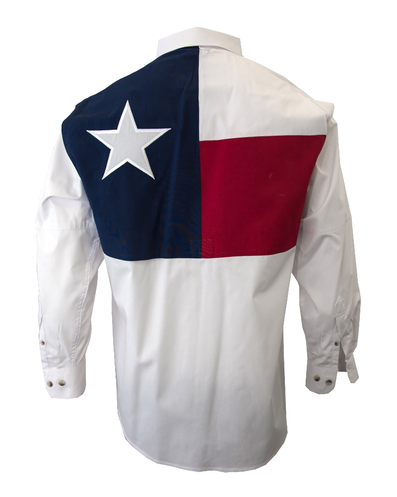 Men's Texas Flag Long Sleeve Fishing Shirt