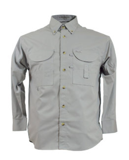 Men's Fishing Shirts, Long Sleeve Fishing Shirt, Grey Fishing Shirt, Tiger Hill Fishing Shirt