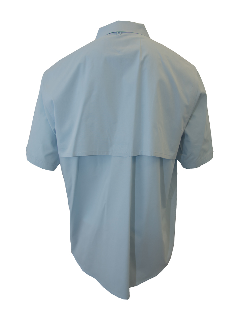 Men's Fishing Shirt Sky Blue back | FH Outfitters