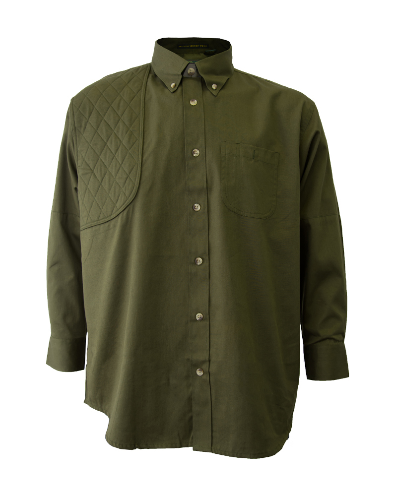 medium green long sleeve hunting fatigue shirt tru-leaf 