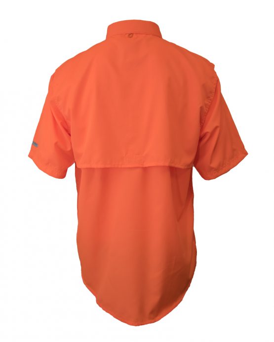 Men's Polyester Fishing Shirt, Bright Orange Fishing Shirt, Tiger Hill Fishing Shirt
