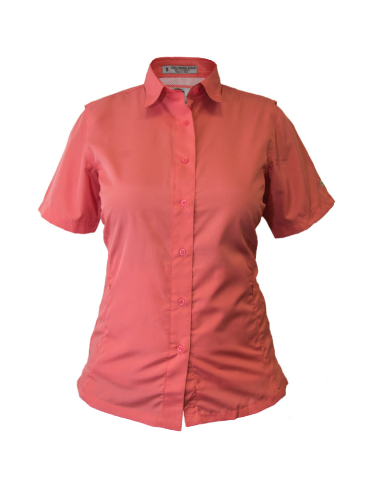 Fishing Shirt in Coral Polyester - Women's - FH Outfitters